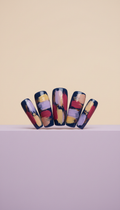 Midnight blue gallery brushstroke nails